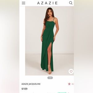Azazie dark green bridesmaid dress!
